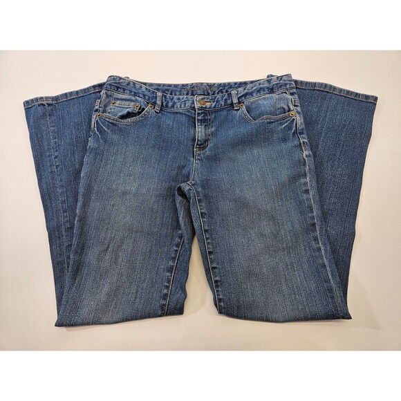 MICHAEL KORS Women's 8 Mid Rise Bootcut Flare Blue Denim Jeans Pants EUC! - Picture 3 of 7